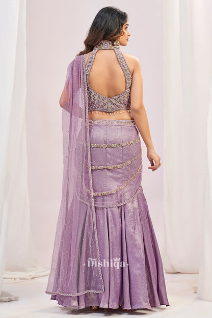 Lilac Stardust Lehenga Set