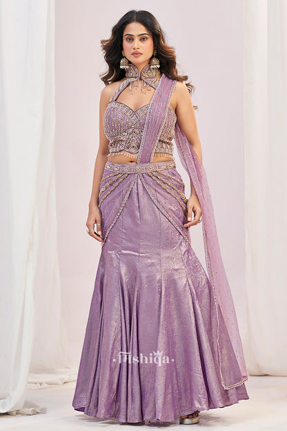 Lilac Stardust Lehenga Set