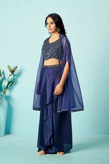 Sapphire Sheen Drape Set