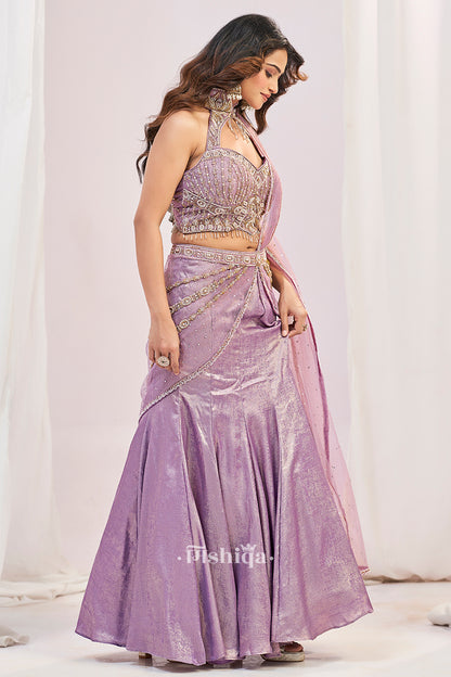Lilac Stardust Lehenga Set