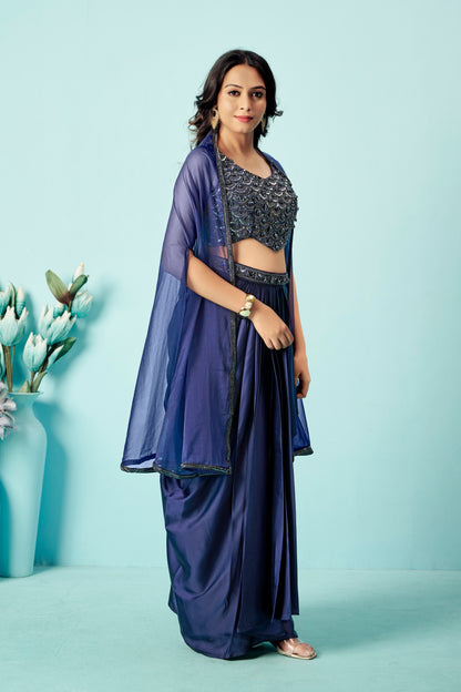 Sapphire Sheen Drape Set