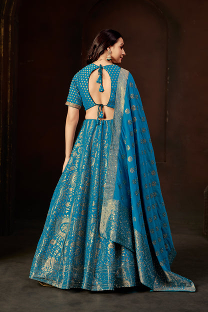 Teal Regal Lehenga