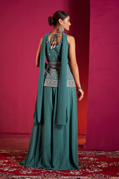 Emerald Frost Peplum Set