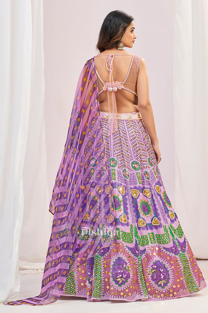 Lavender Mosaic Lehenga Set