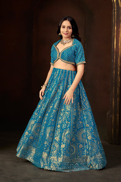 Teal Regal Lehenga
