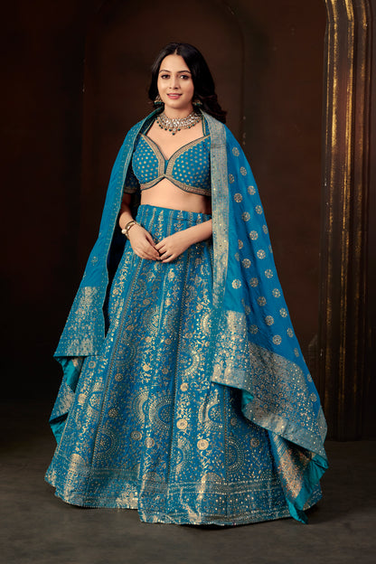 Teal Regal Lehenga