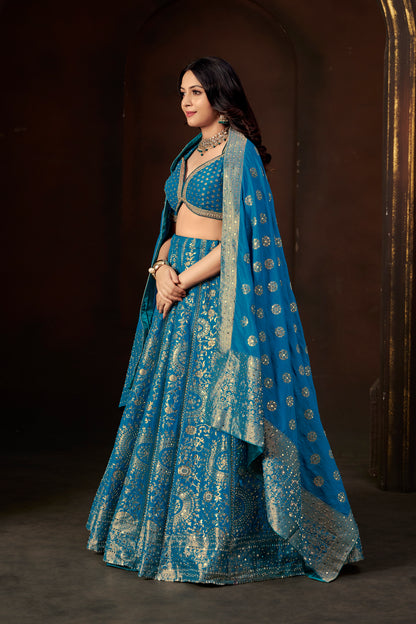 Teal Regal Lehenga
