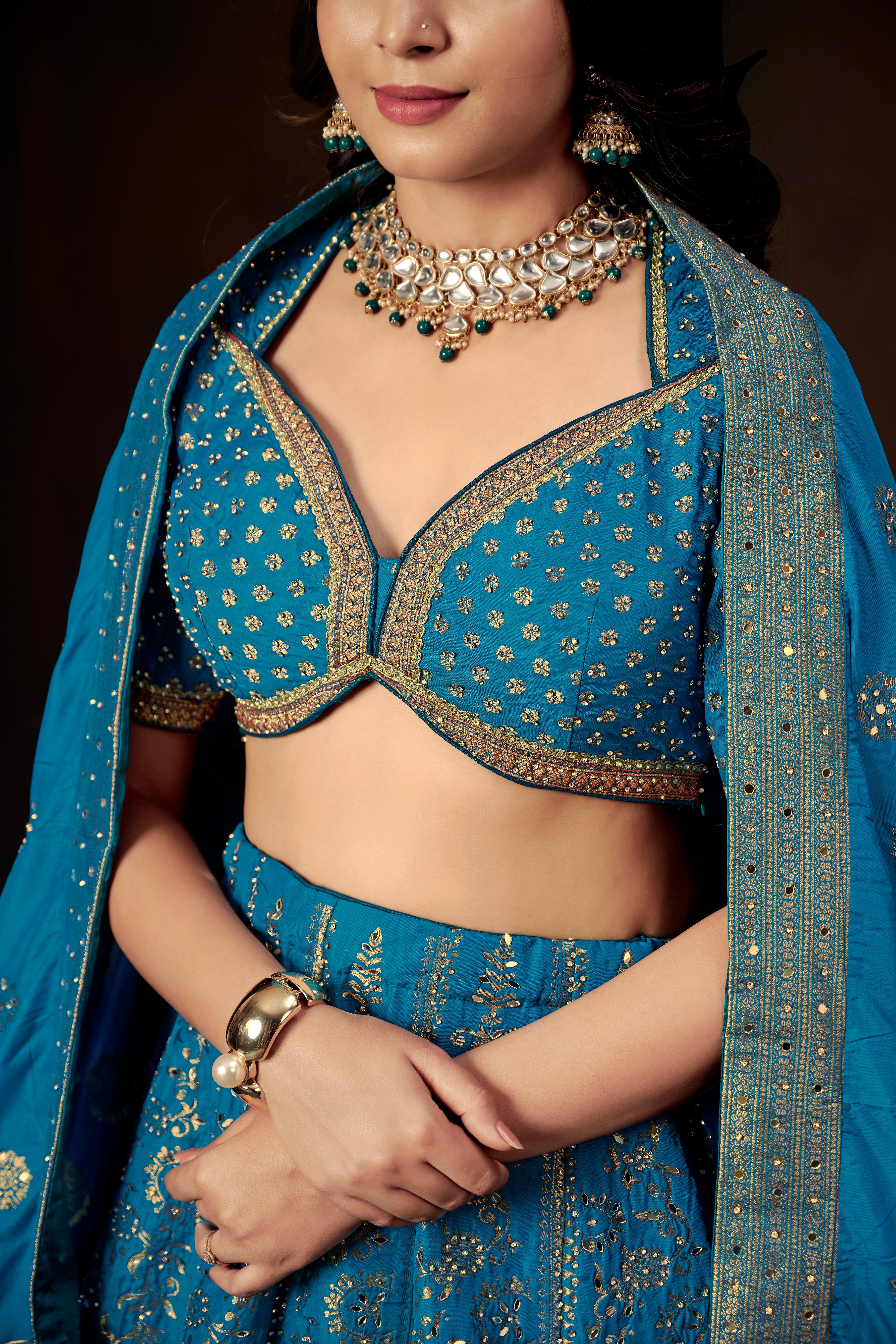 Teal Regal Lehenga