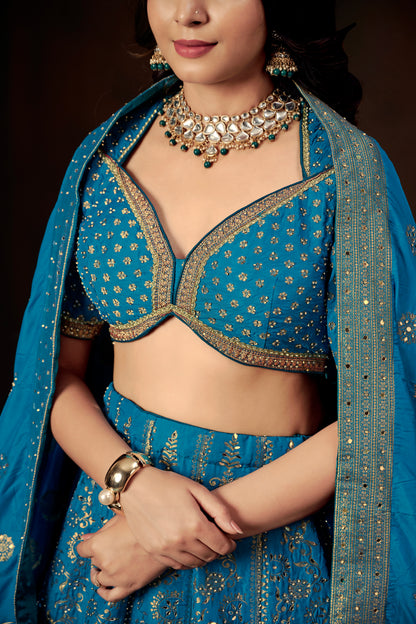 Teal Regal Lehenga