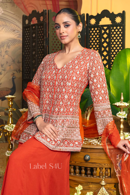 Ember Aura Sharara Set