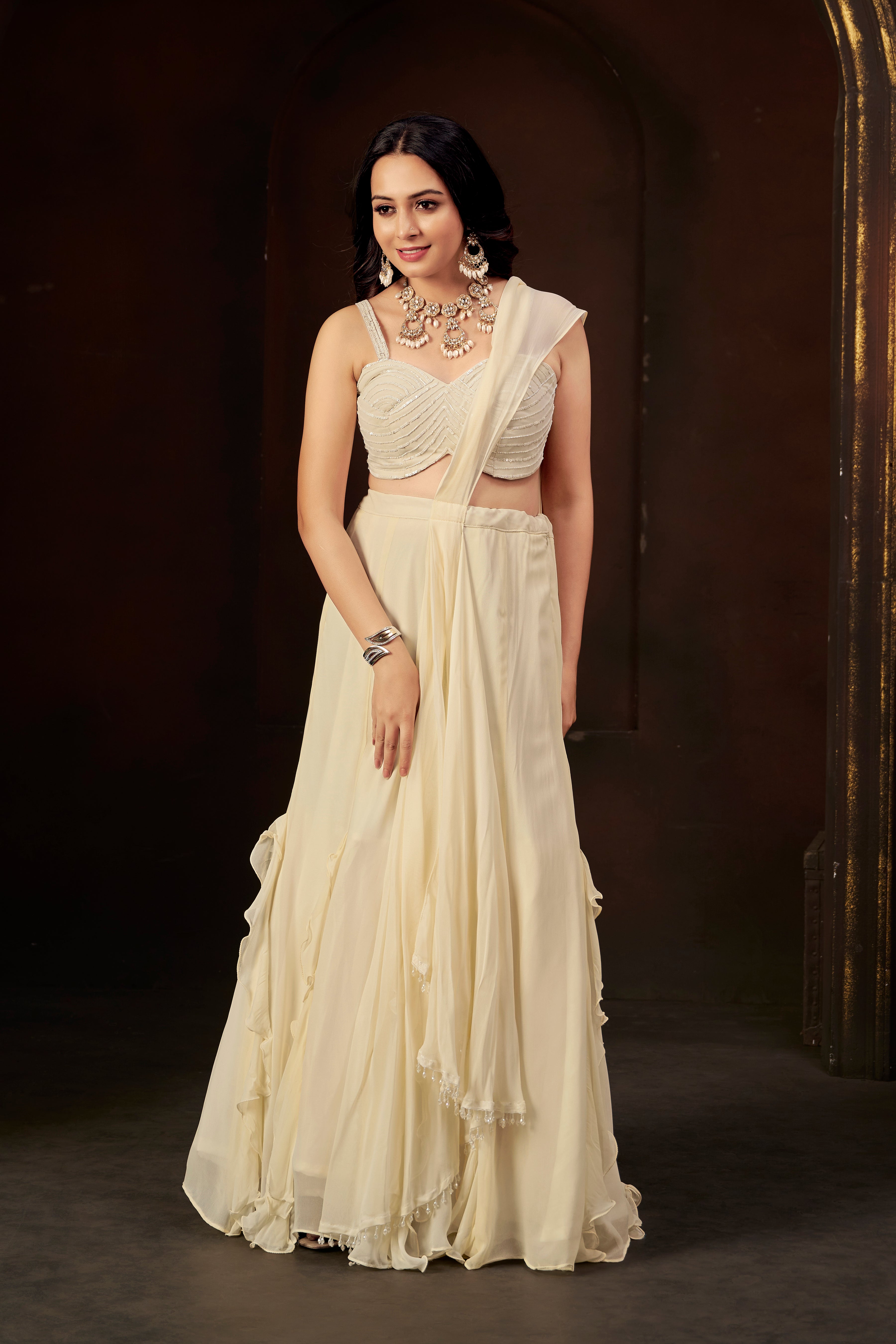 Ivory Aura Lehenga Set