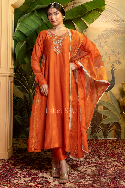 Amber Bloom Anarkali Set