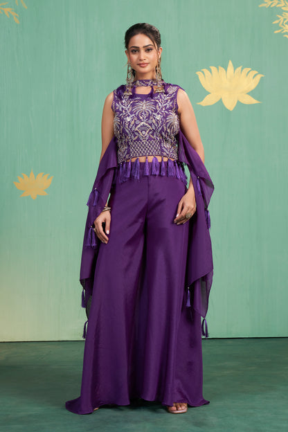 Plum Tassel Co-ord Set