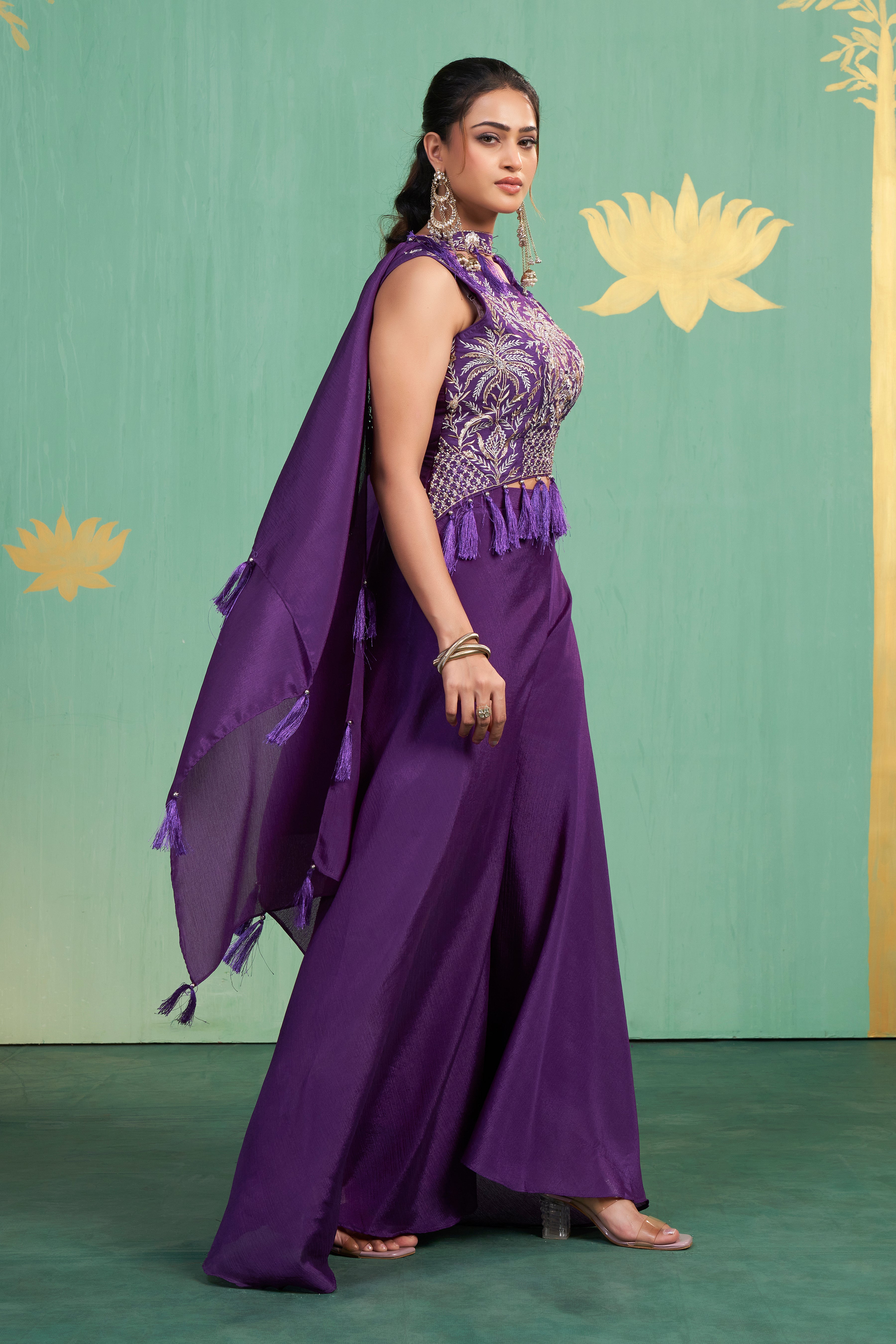 Plum Tassel Co-ord Set