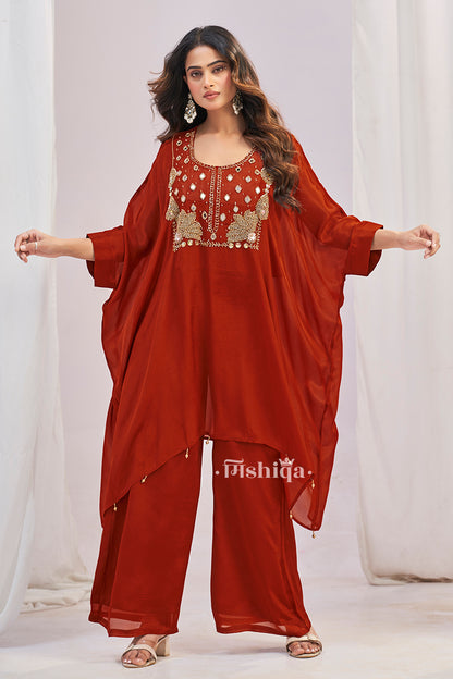 Rust Glow Kaftan Set