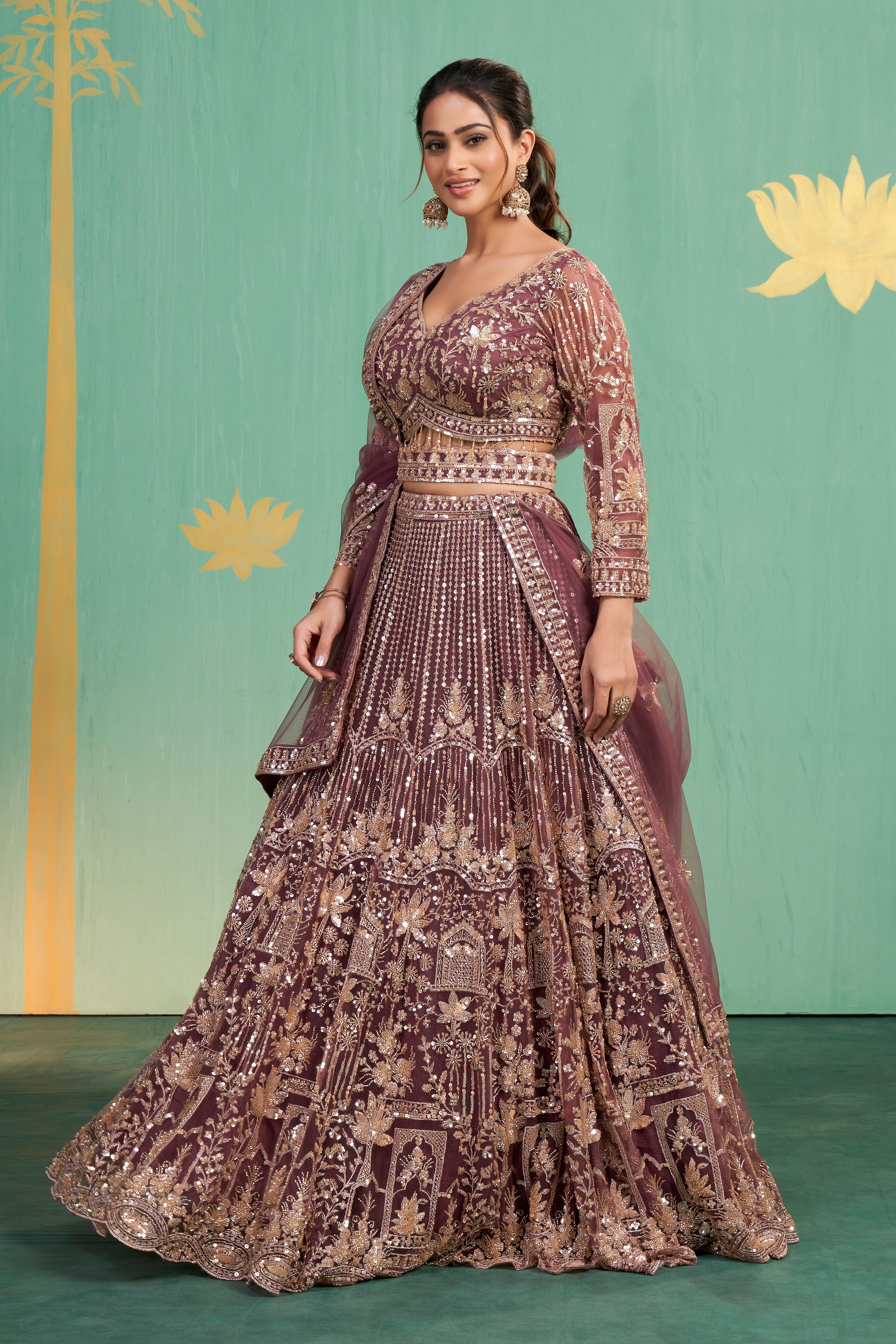 Mulberry Regal Bridal Lehenga