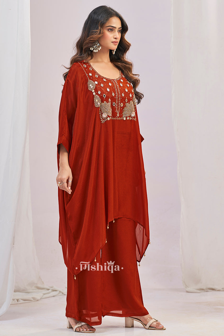 Rust Glow Kaftan Set