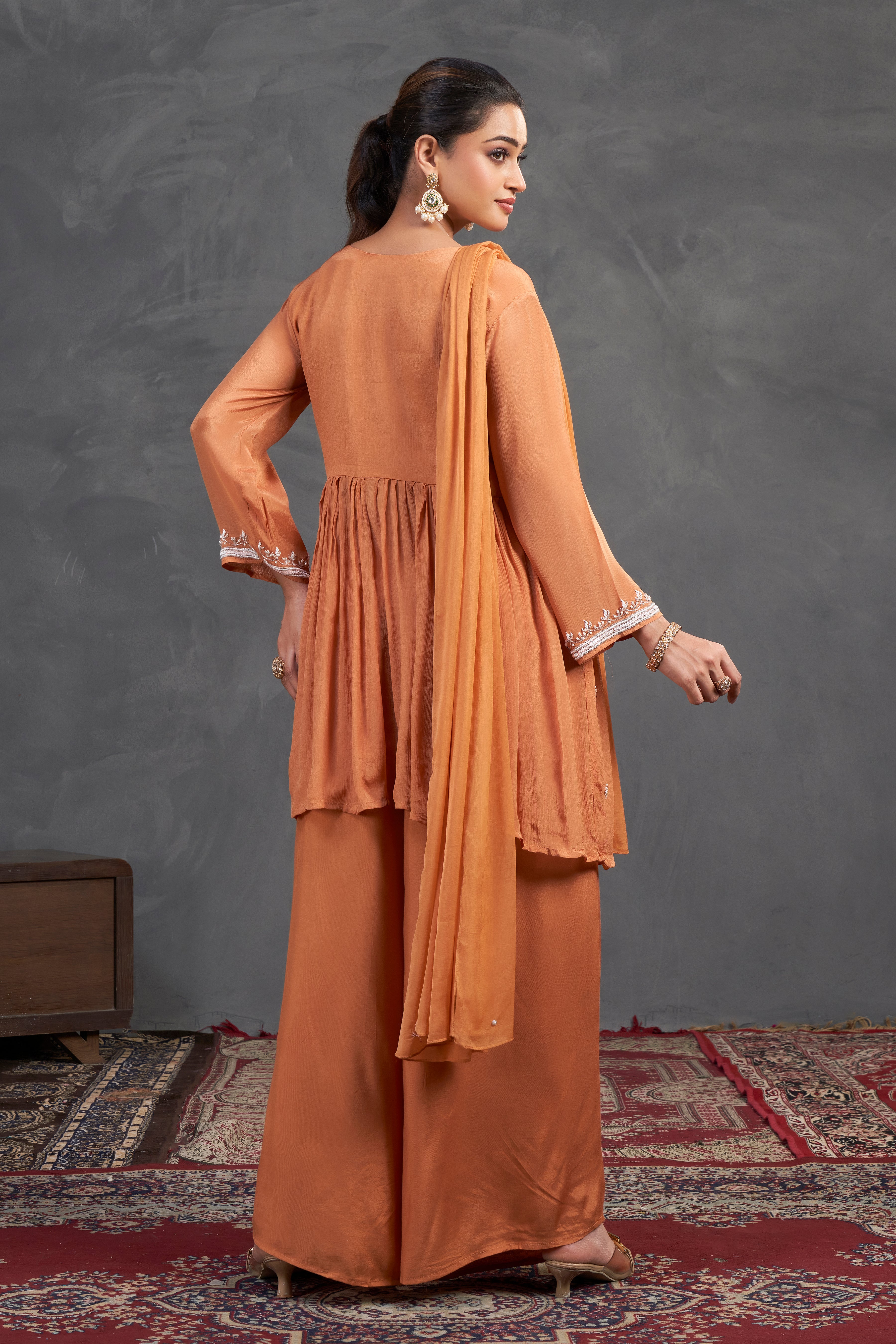 Peach Gleam Kurta Set