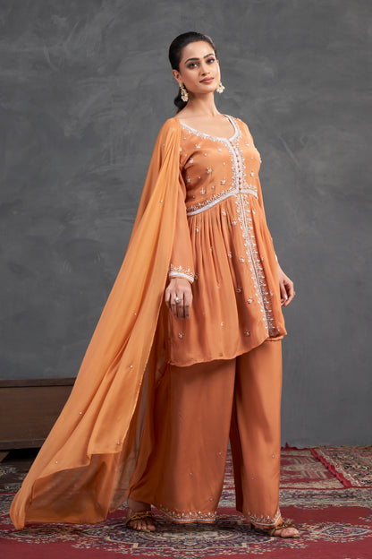 Peach Gleam Kurta Set