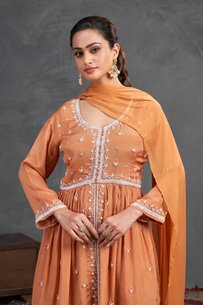 Peach Gleam Kurta Set