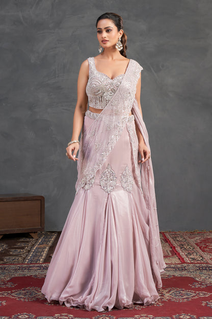 Blush Crystal Lehenga Set