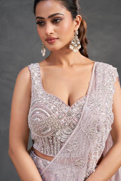 Blush Crystal Lehenga Set