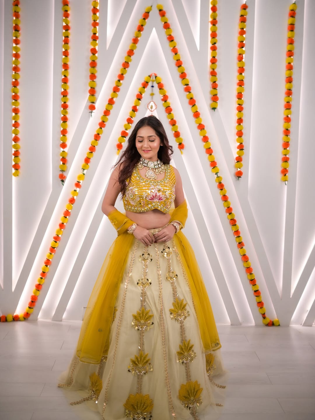 Golden Bloom Lehenga Set