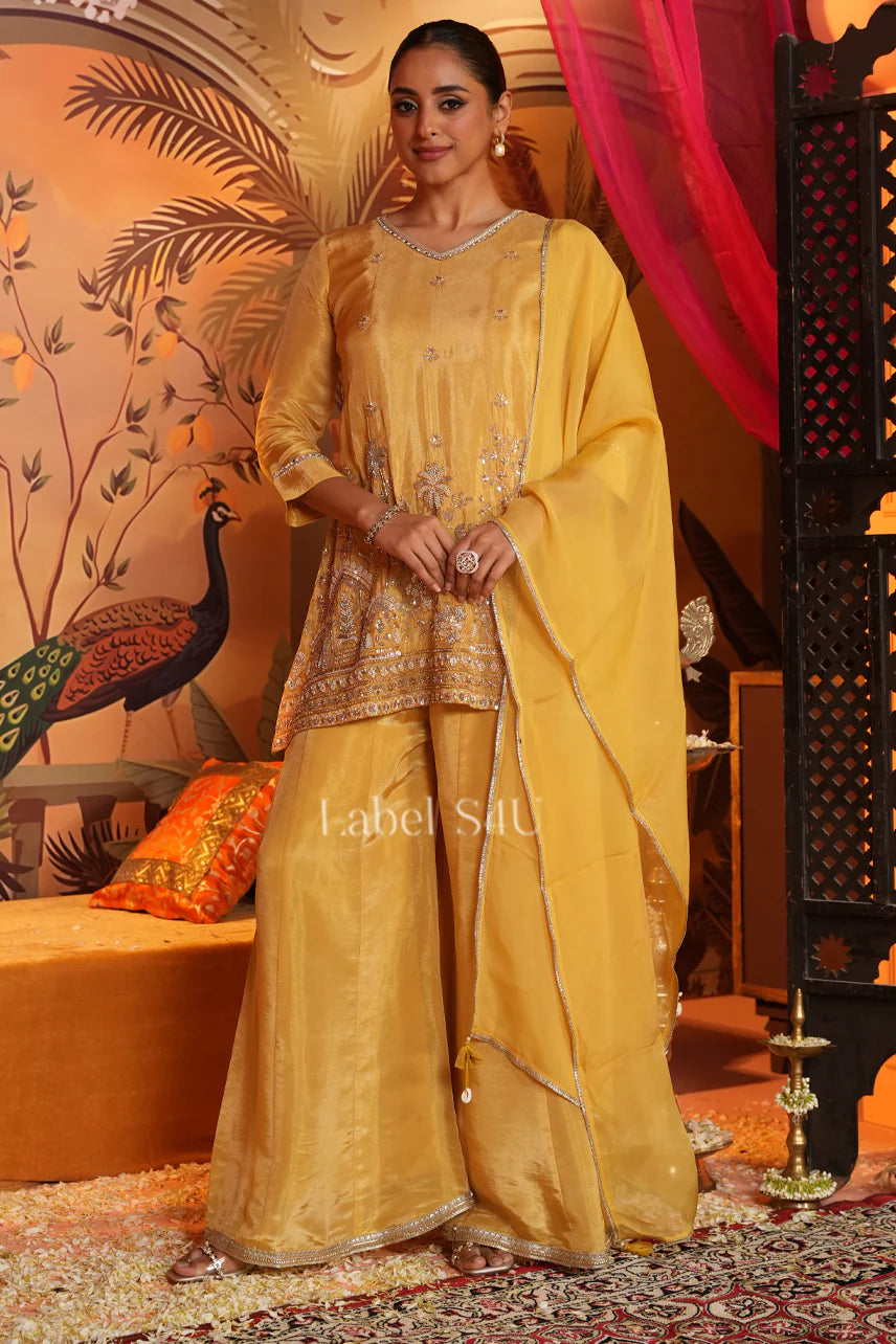 Mustard Glow Sharara Set