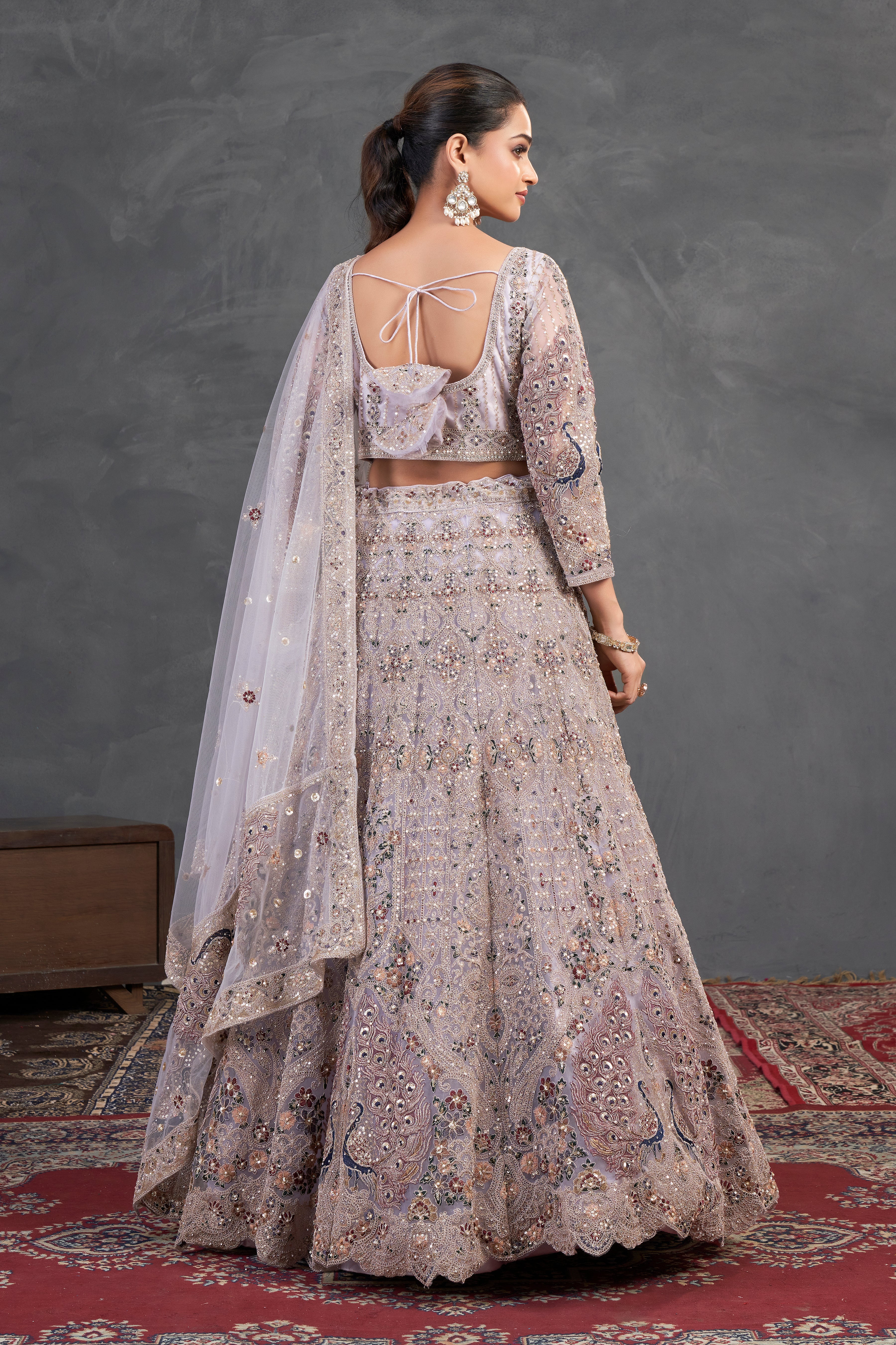Lilac Heirloom Bridal Lehenga