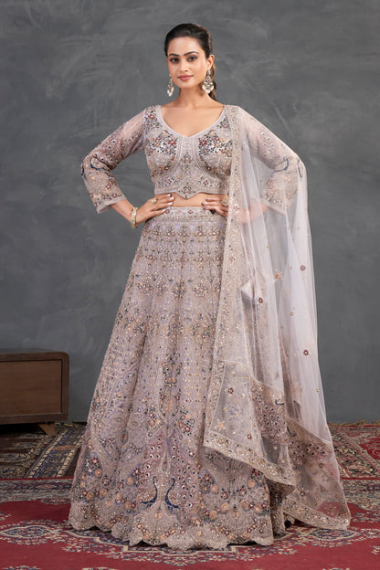 Lilac Heirloom Bridal Lehenga