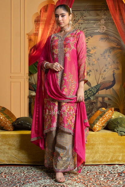 Pink Floral Suit Set