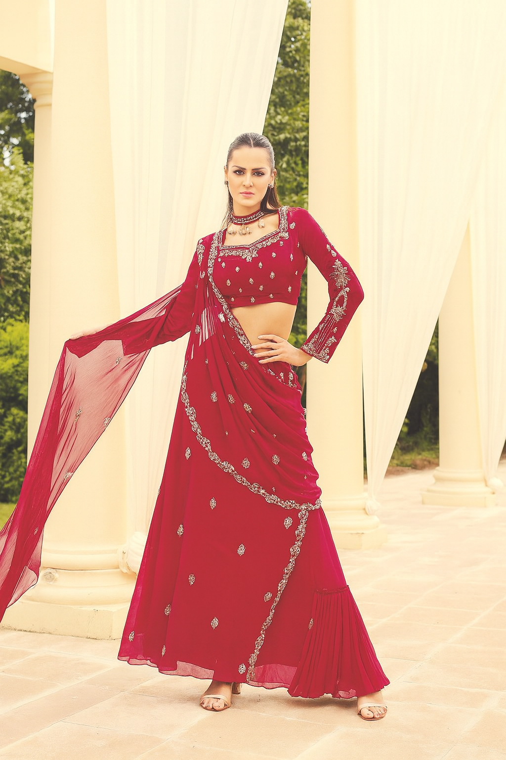 Crimson Aurelia Lehenga Set