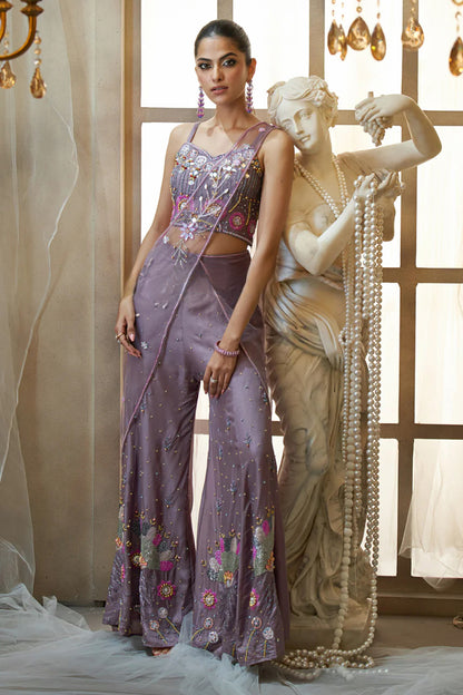 Orchid Bloom Sharara Set