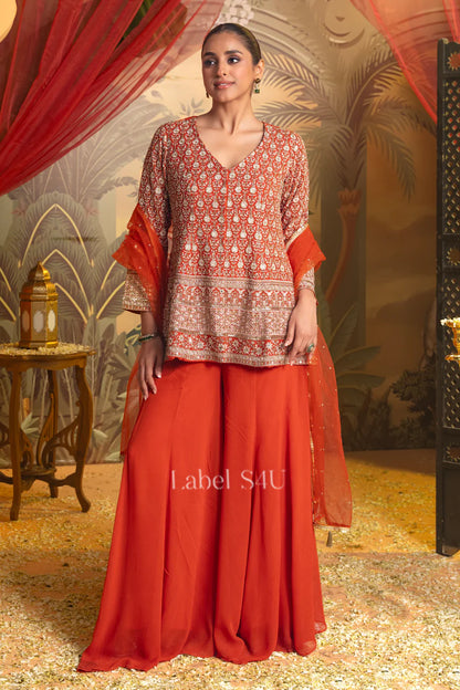 Ember Aura Sharara Set