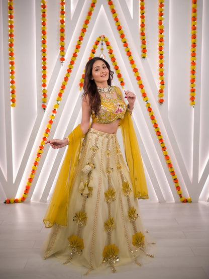 Golden Bloom Lehenga Set