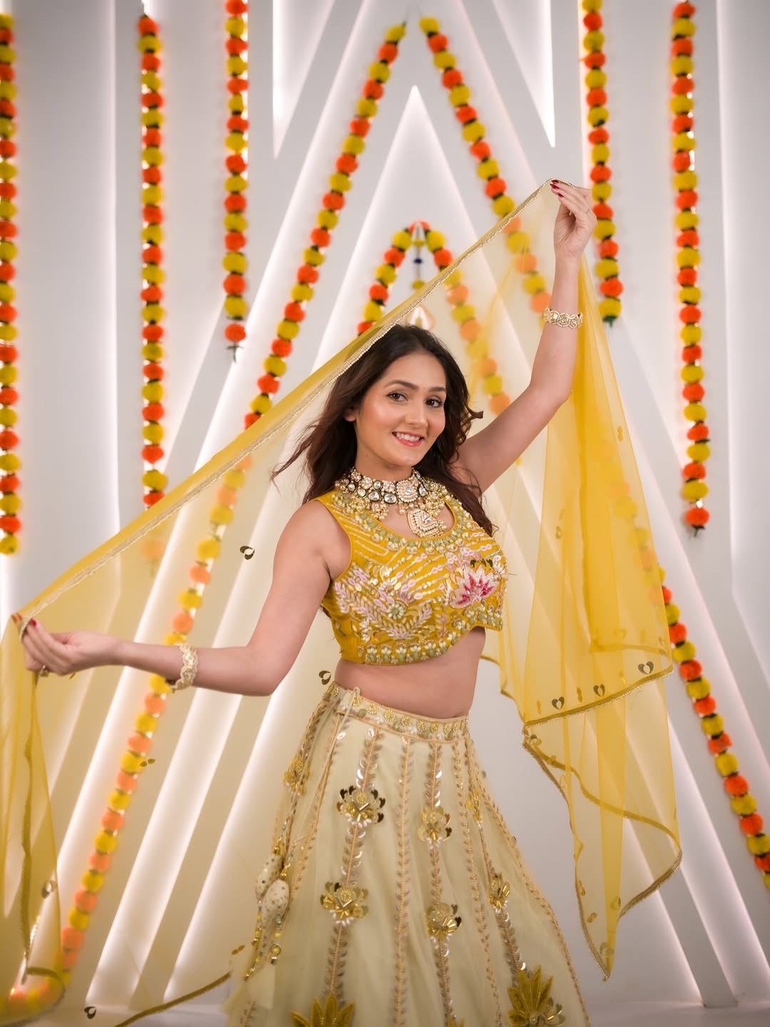 Golden Bloom Lehenga Set