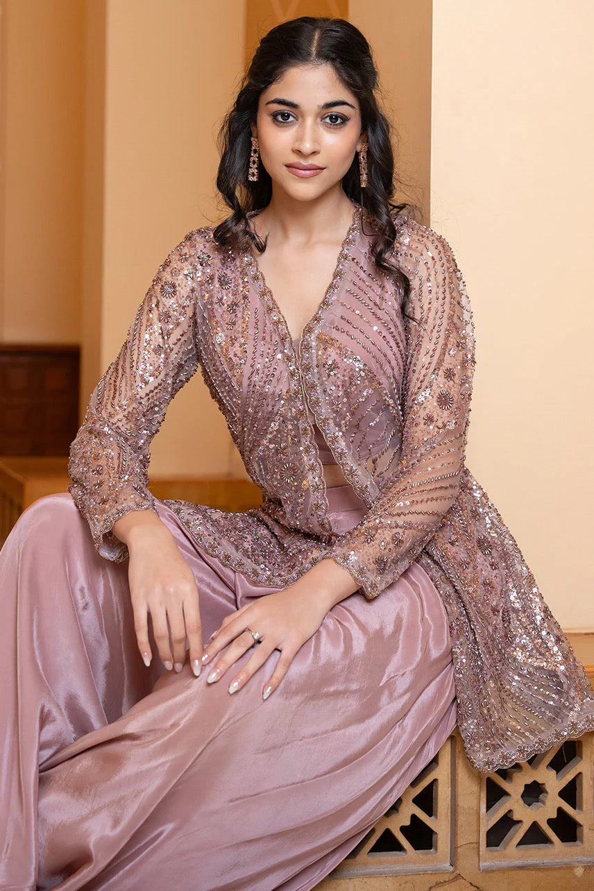 Rose Dust Draped Set