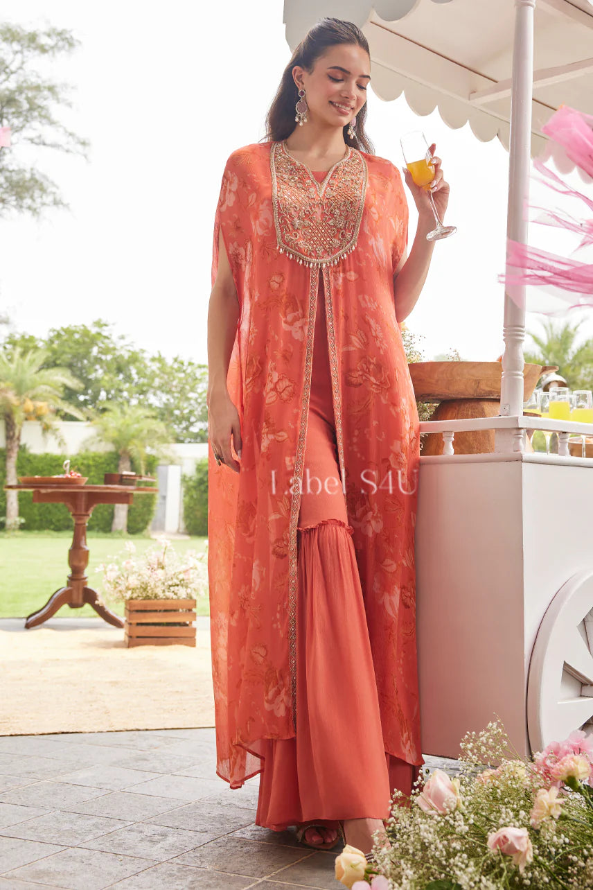 Peach Blossom Kaftan Set