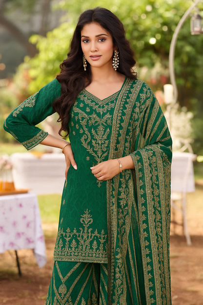 Emerald Zari Suit Set
