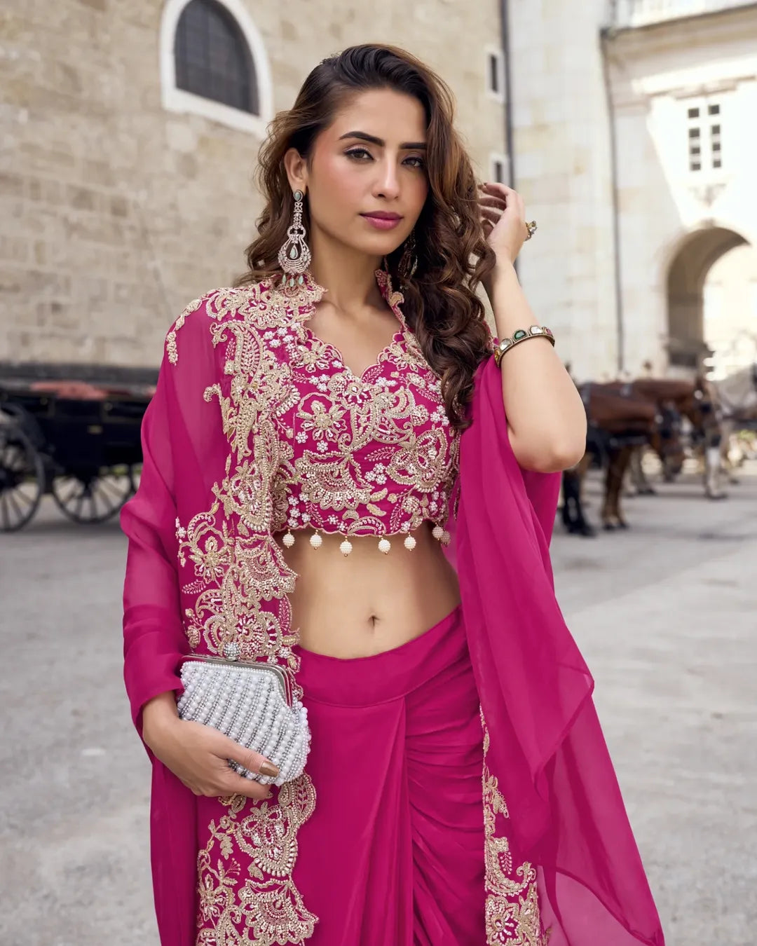 Fuchsia Royale Drape Set