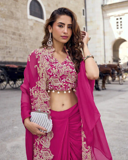 Fuchsia Royale Drape Set