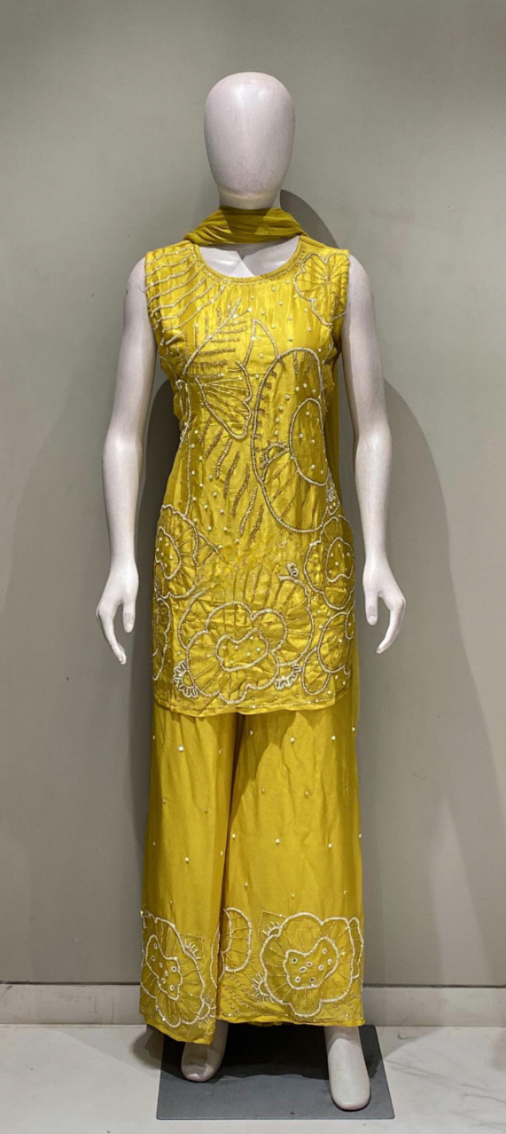 Golden Bloom Palazzo Set