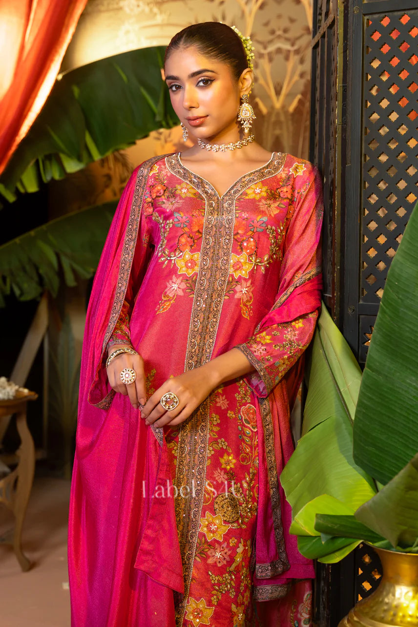 Pink Floral Suit Set