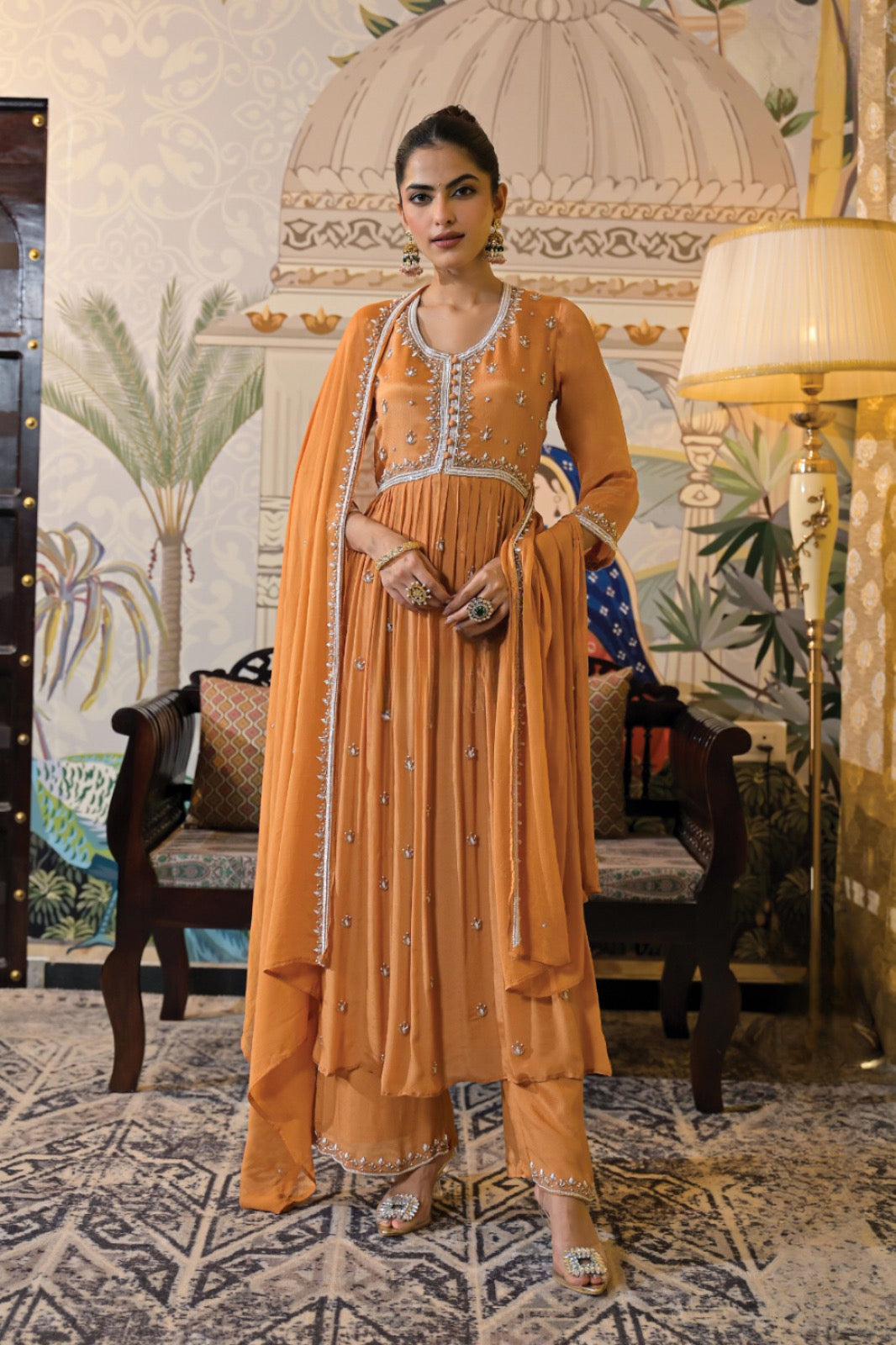 Amber Hand-Embroidered Set