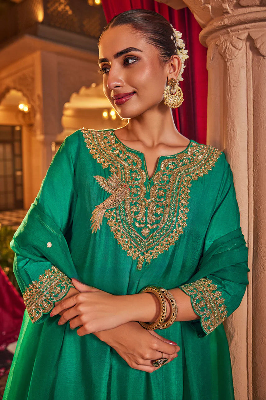 Emerald Kurta Dhoti Set