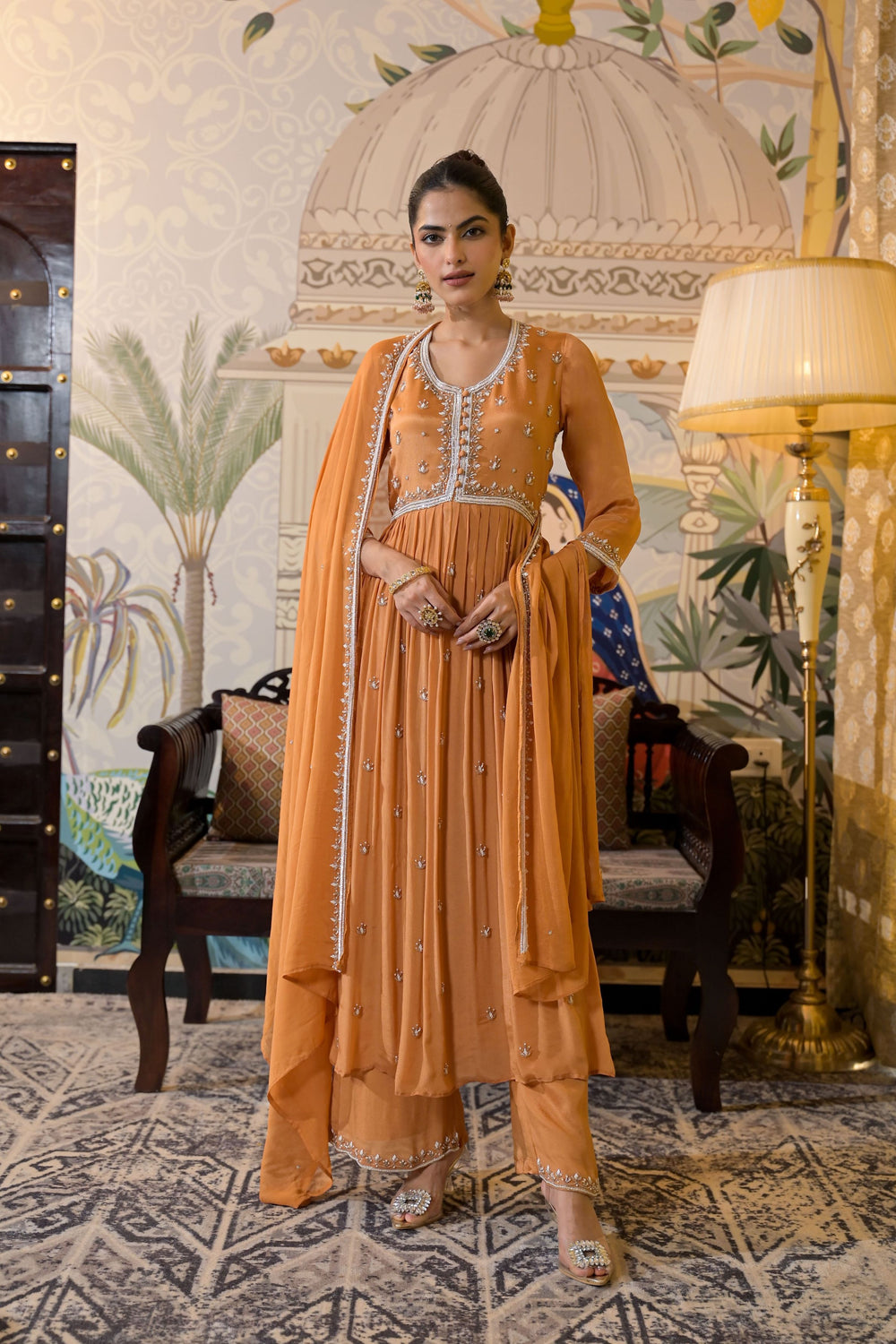 Amber Hand-Embroidered Set