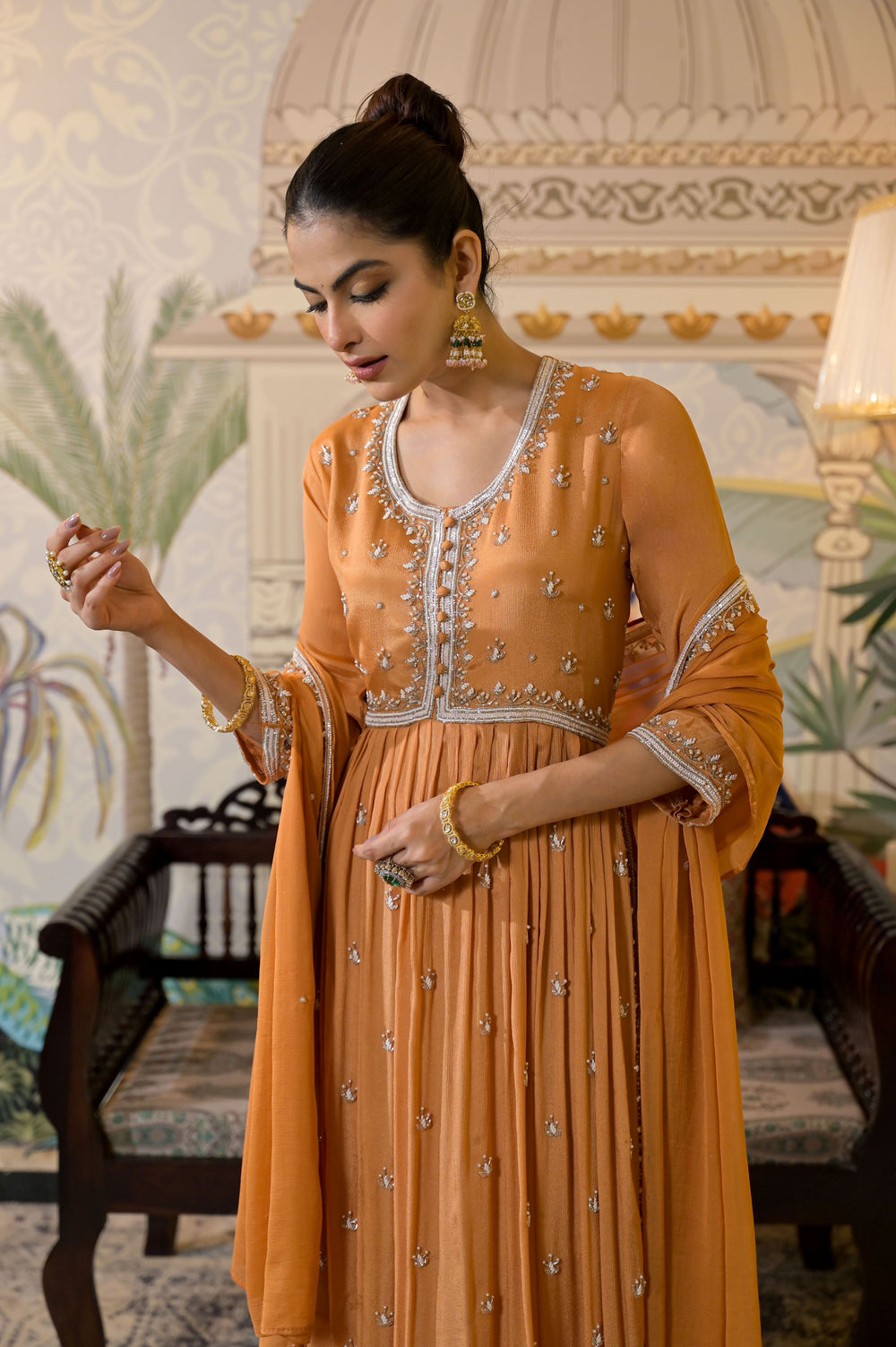 Amber Hand-Embroidered Set