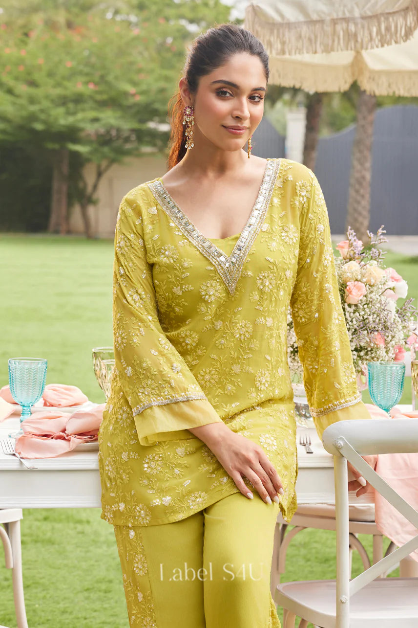 Olive Nectar Palazzo Set