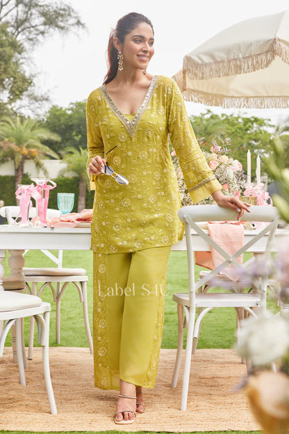 Olive Nectar Palazzo Set