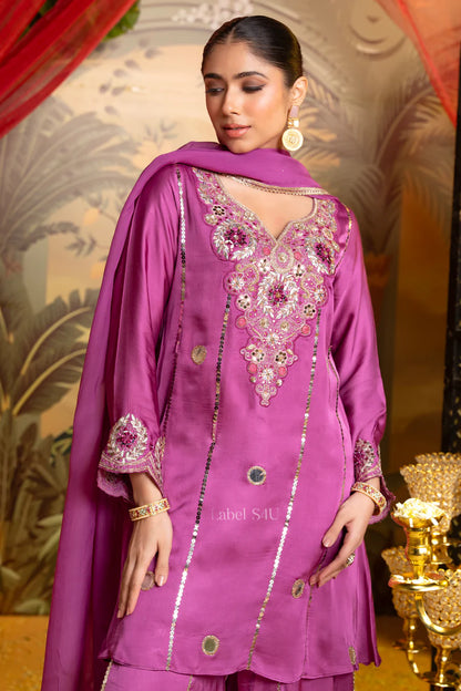 Magenta Mirror Suit Set